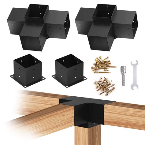 metal brackets for pergola posts|6x6 wooden pergola post bracket.